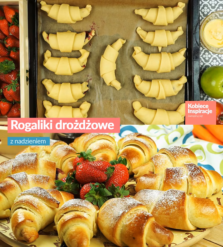 Rogaliki drożdżowe z nadzieniem
