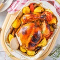 Pieczony kurczak z jabłkami