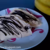 Naleśniki z twarożkiem, bananami i czekoladą