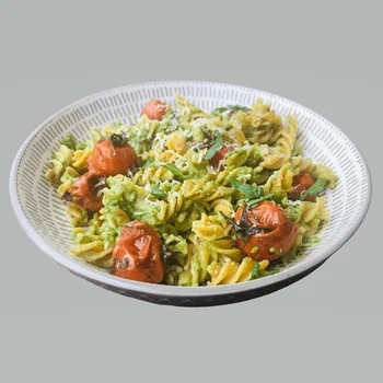 Makaron z soczewicy z pesto ze słonecznika
