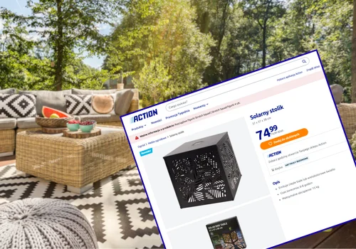 Ten solarny stolik z Action za 74 zł to hit na balkon i taras! Bez kabli i prądu, a ażurowy stelaż bosko rozprasza światło