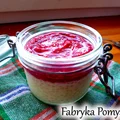 Pudding z tapioki z musem malinowym