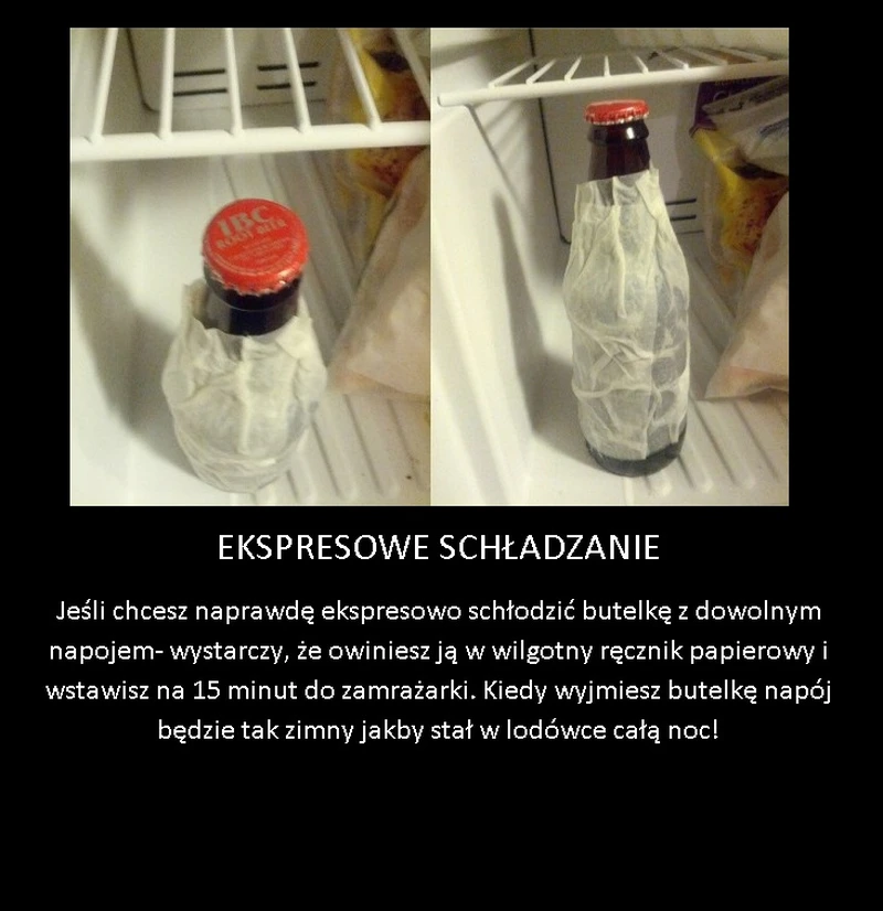 Super trik na ekspresowe schłodzenie napoju w butelce