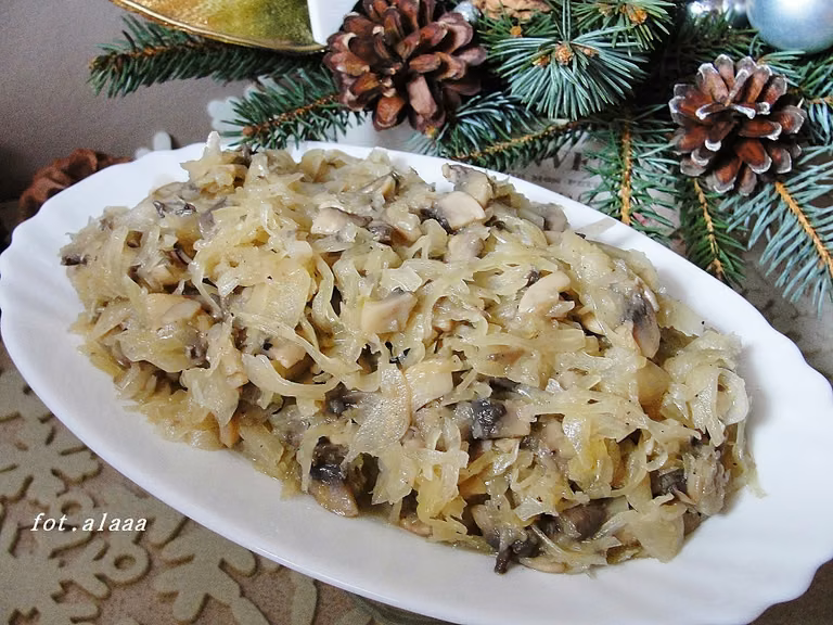 Kapusta z pieczarkami