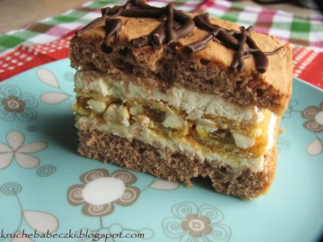 Ciasto z masą z serka mascarpone i michałkami :)