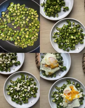 Jajka sadzone na szparagach - HIT na śniadanie! Tylko 250 kcal!