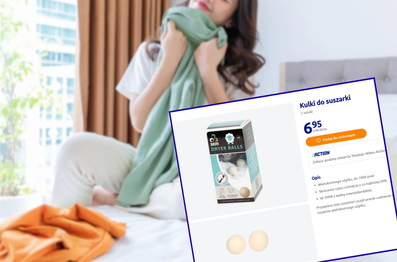 Te kulki z Action za 7 zł to gadżet, który powinna znać każda kobieta! Przyśpieszą suszenie prania aż o 20%, a ubrania miękkie jak chmurka