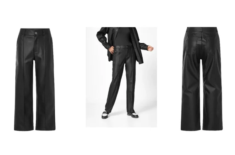 Zdjęcie Te spodnie z Lidla za 59 zł robi furorę! Imitacja skóry, szerokie nogawki i wysoki stan - bosko wydłużają i modelują talię #2