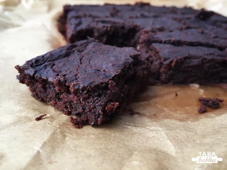 Bananowe brownie bez mąki