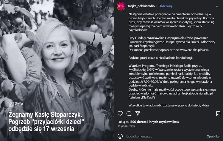 Zdjęcie Znamy termin pogrzebu Katarzyny Stoparczyk. Rodzina apeluje o wyjątkowy gest! #1