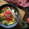 Omlet z brokułem łodygowym