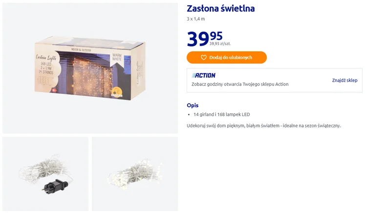 Zdjęcie Ta kurtyna świetlna z Action umili każdy wieczór! Romantyczny klimat na oknie – bez świeczek i kominka przez cały rok #1