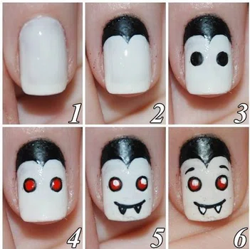 Manicure na Halloween