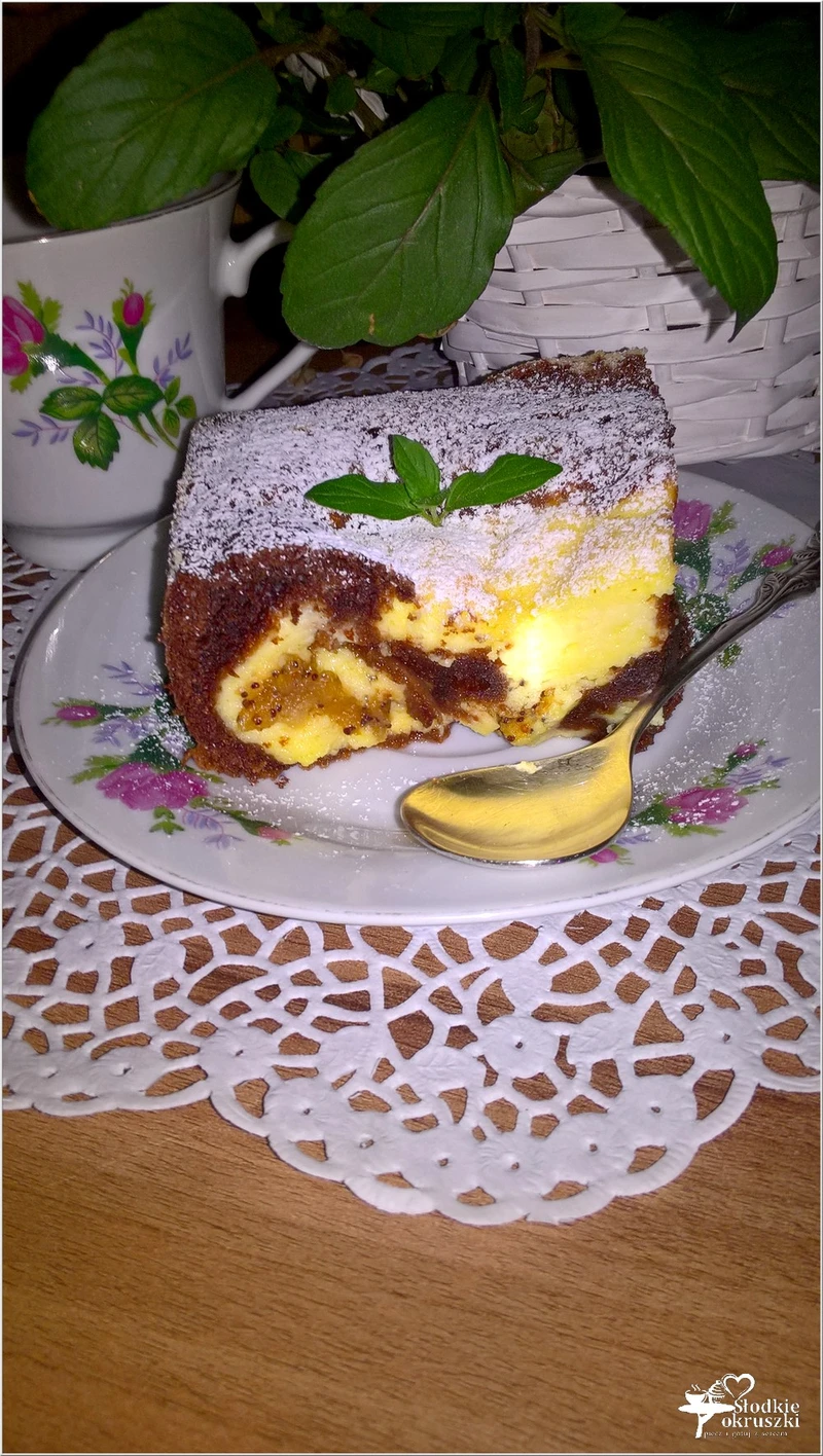 Ciasto czekoladowo serowe z figą z makiem