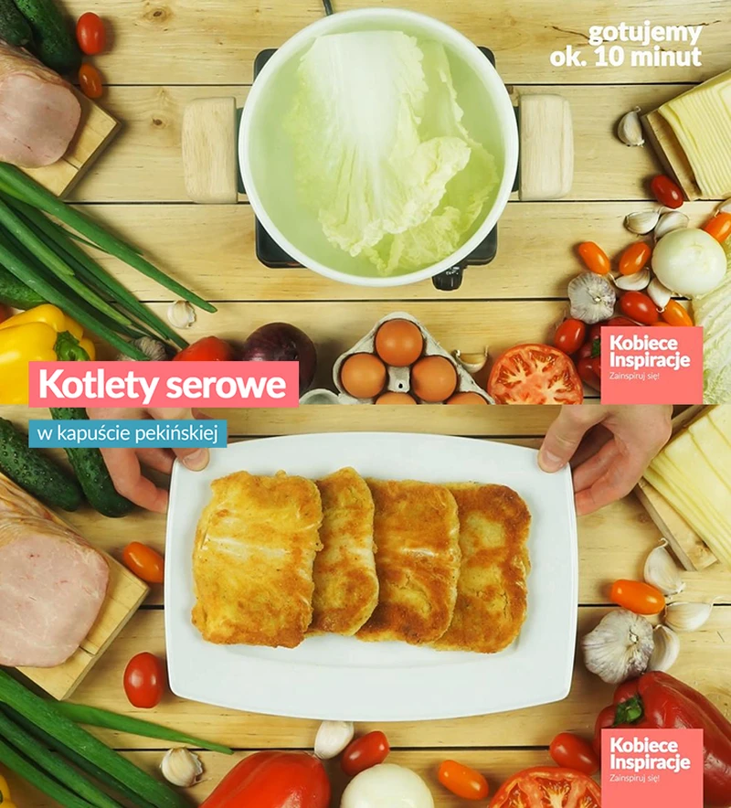 Kotlety serowe w kapuście pekińskiej