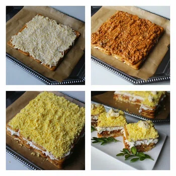 Sałatka jak ciasto, sałatkowe ciasto.