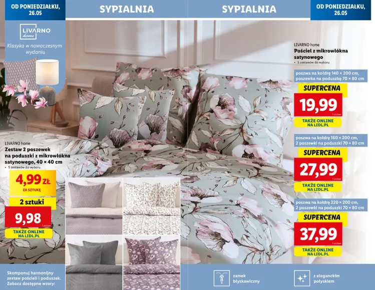 Zdjęcie Pościel w Lidlu już od 19,99 zł za cały komplet! Do wyboru wiele rozmiarów i pięknych wiosennych wzorów! #1