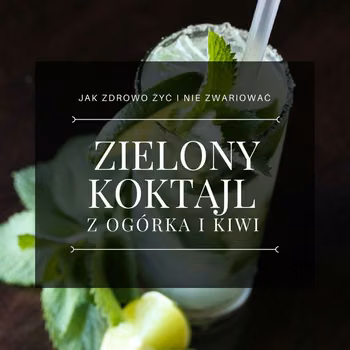 Zielony koktajl z ogórka i kiwi