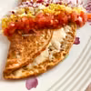Omlet pieczarkowo- bazyliowy z serem
