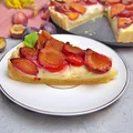Tarta ze śliwkami i budyniem
