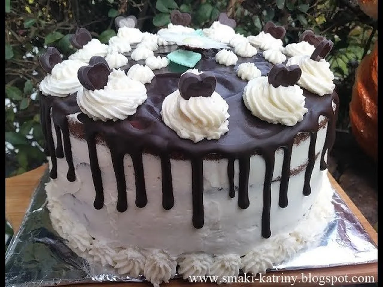 Tort wuzetka-drip cake