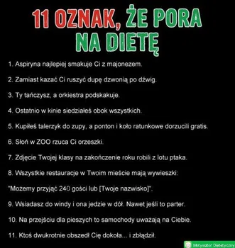 11 OZNAK, ŻE PORA NA DIETĘ