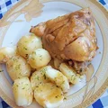 Ćwiartki kurczaka w sosie zaciągnięte mąką ziemniaczaną