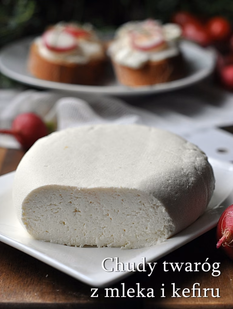 Chudy twaróg z mleka homogenizowanego i kefiru