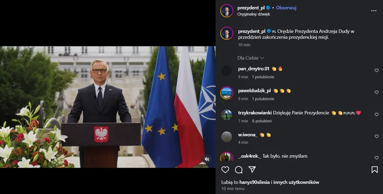 Zdjęcie Mocne zakończenie 10 lat prezydentury. Tak brzmiało ostatnie orędzie Andrzeja Dudy! #1