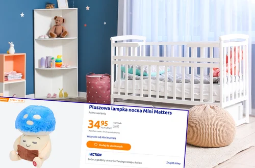 Twoje dziecko boi się ciemności? Ten pluszowy grzybek z Action świeci, gra i przytula – a kosztuje tylko 34,95 zł!