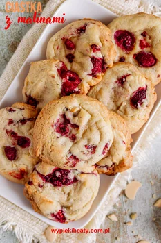 Łatwe ciastka z malinami