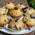 Muffinki jagodowe z białą czekoladą :)