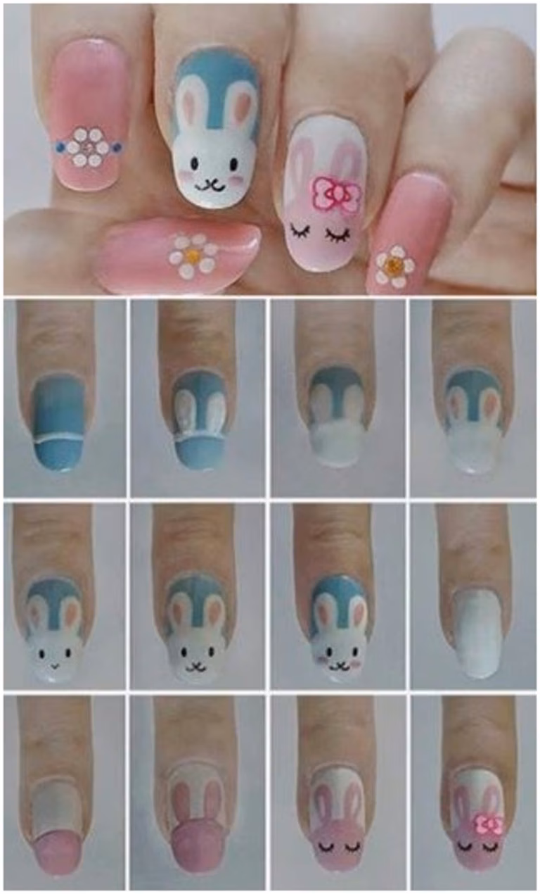 Manicure na wielkanoc