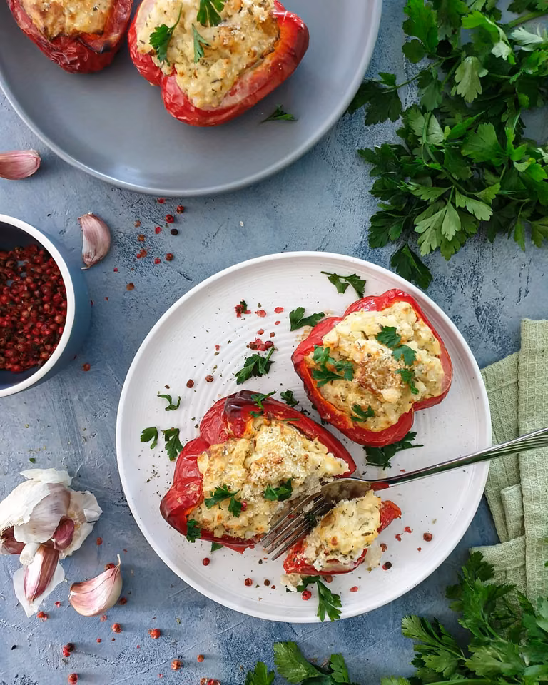 Faszerowana papryka cztery sery - Healthycreations.pl