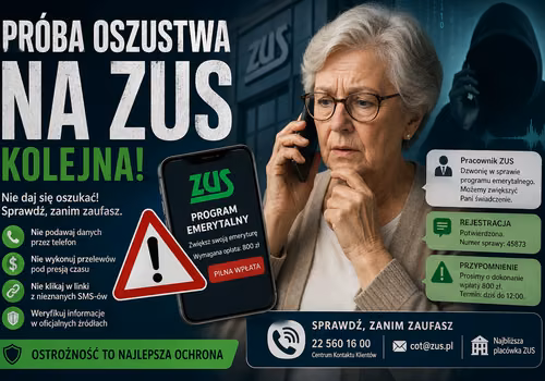 Próba oszustwa na ZUS. Jak rozpoznać fałszywy telefon i nie dać się wyłudzić pieniędzy