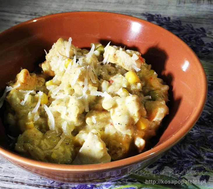 Risotto z kurczakiem i warzywami