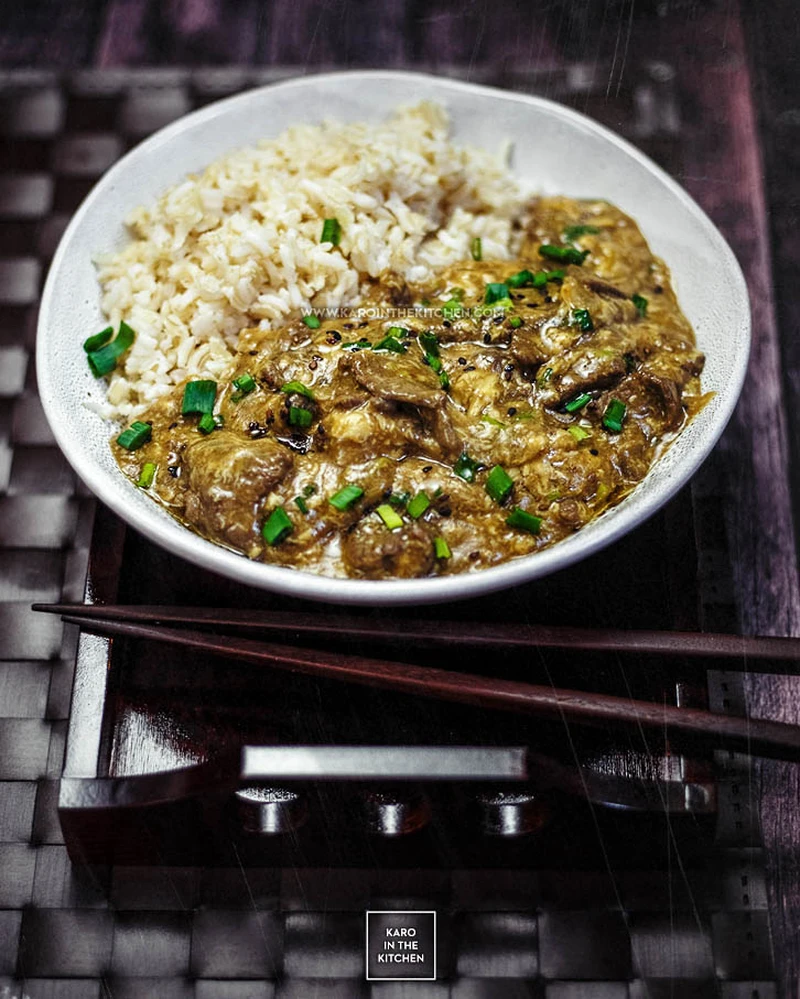 Kantońskie stir fry z łaty wołowej – z aksamitnym sosem i jajkiem