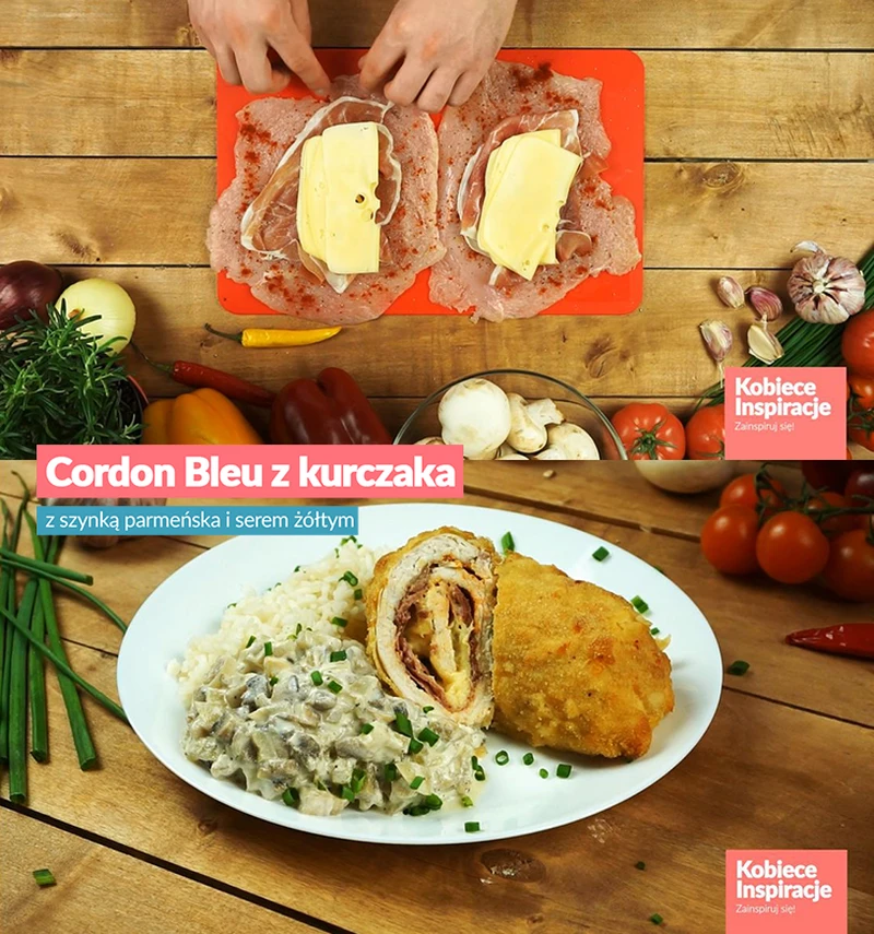 Cordon Bleu z kurczaka z szynką parmeńska i serem