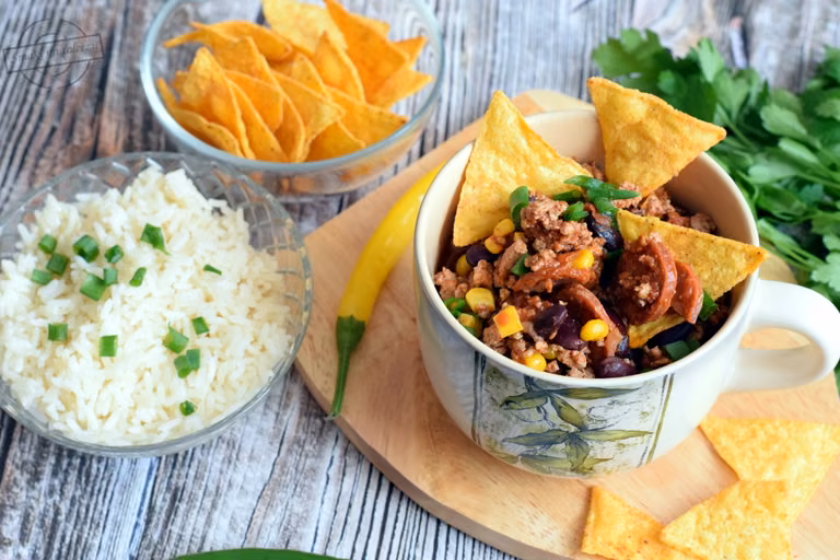 Chili con carne z chorizo