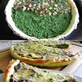 Tarta z ciasta francuskiego ze szpinakiem i boczkiem