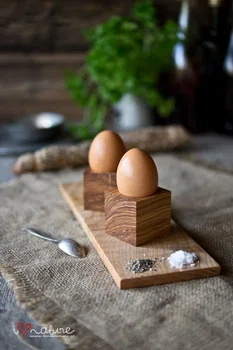 Drewniane podstawki do jajek