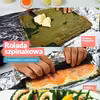 Rolada szpinakowa z łososiem i serkiem