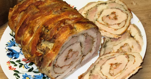 ROLADA ZE SCHABU PIECZONA Z BOCZKIEM-WĘDZONYM DOMOWA WĘDLINA, wspaniały schab na kanapki +FILM