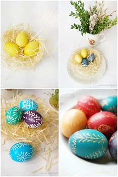 Malowanie jajek woskiem i naturalnymi barwnikami