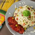 Spaghetti w beszamelu z boczkiem