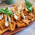 Makaron z grillowanym kurczakiem z kremowym sosie