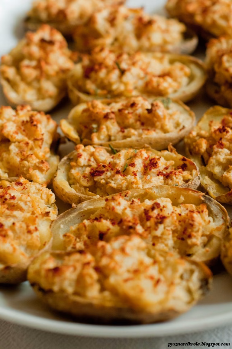 Pieczone ziemniaczki z pikantnym farszem