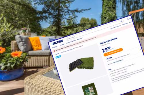 Te płytki trawnikowe z Action za 29 zł bosko odmienią balkon i taras! Bez bałaganu, zero podlewania, montaż to pestka - zielona oaza w kilka chwil