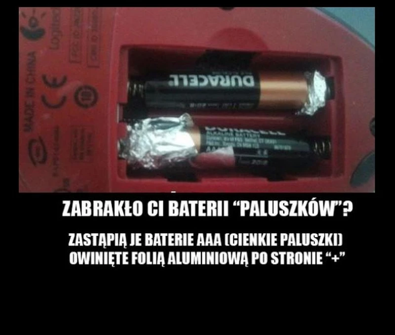 Zabrakło Ci baterii paluszków AA?