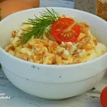 pasta jajeczna z prażoną cebulką